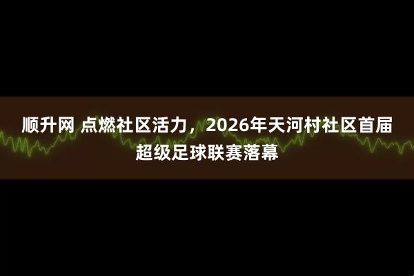 顺升网 点燃社区活力，2026年天河村社区首届超级足球联赛落幕